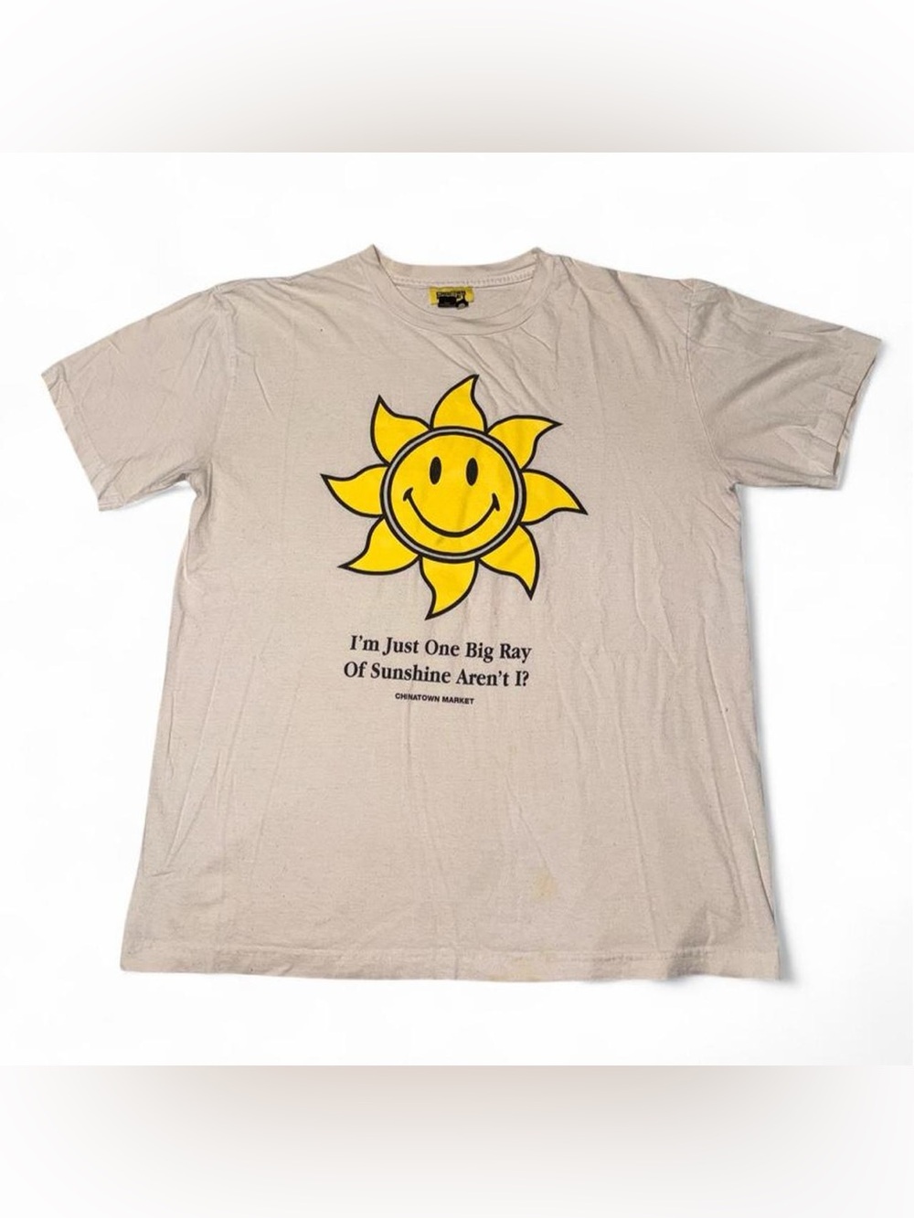 Chinatown Market Men's Beige 'Big Ray of Sunshine' Graphic Tee